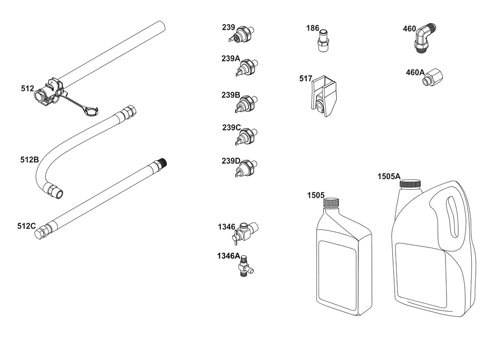 Lubrication Diagram and Parts List for 541477-2242-J1(54-61) 400000 - 699999 Briggs and Stratton Engine